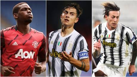Pogba, Dybala and Bernardeschi have been linked in a reported swap deal. © Reuters