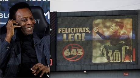 Pele congratulated Messi on reaching the milestone. © Reuters