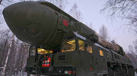 The RT-2PM Topol ballistic missile in a testing area in the Novosibirsk Region. © Sputnik / Alexandr Kryazhev