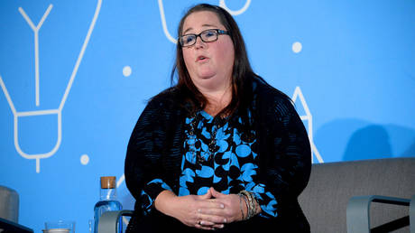 FILE PHOTO Rachel Bitecofer speaks on stage at the "2020 Vision: Political Roundtable" panel at the on November 07, 2019 in New York City. © Getty Images via AFP / GETTY IMAGES NORTH AMERICA / Brad Barket