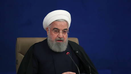 Iranian President Hassan Rouhani is shown speaking at a press conference last week in Tehran.