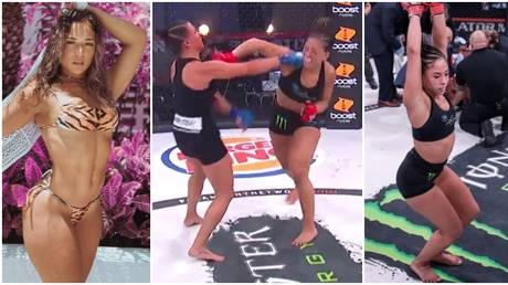 Loureda picked up a Top 10 finish of the year with Bellator for her brutal KO. © Instagram @valerieloureda / Twitter @BellatorMMA
