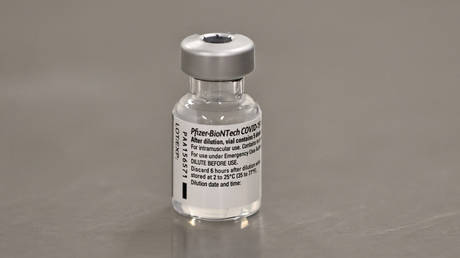 A vial of the Pfizer/BioNTech Covid-19 vaccine (December 8, 2020 file photo).