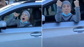 ‘I’m a f***ing teacher!’: Woman has MELTDOWN at Oregon anti-lockdown protesters, gets dubbed ‘Subaru Karen’