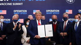 Trump says he is ‘not scheduled’ to take Covid-19 vaccine yet & White House staff will be vaccinated ‘somewhat later’