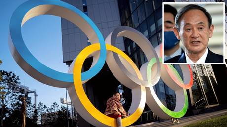 Pressing on: Japanese PM Suga said the Tokyo Olympics will go ahead, as planned