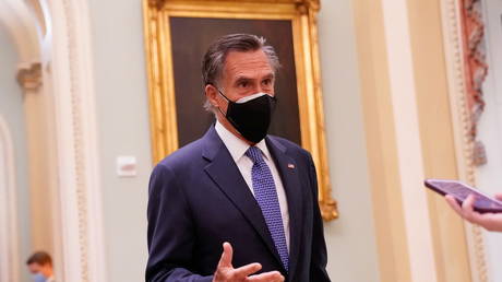 U.S. Sen. Mitt Romney (R-UT) speaks to reporters in the U.S. Capitol in Washington, U.S., December 16, 2020.