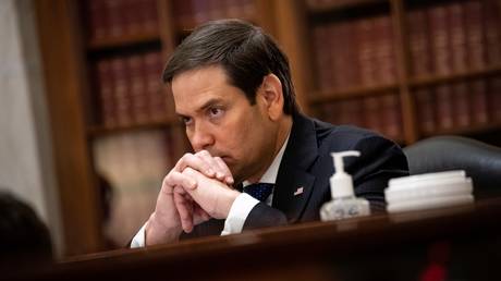 Senator Marco Rubio is shown during a committee hearing in June.