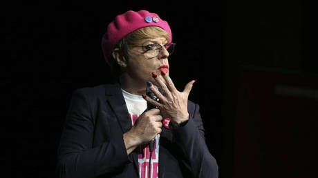 FILE PHOTO: Commedian Eddie Izzard performs at the "Stand Up For Europe" event at the Pleasance Theatre in Edinburgh, Scotland, Britain June 1, 2016.