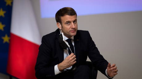 French President Emmanuel Macron pictured in Tours