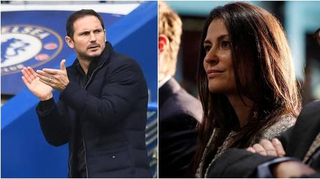 Chelsea boss Frank Lampard and club director Marina Granovskaia. © Action Images / Reuters