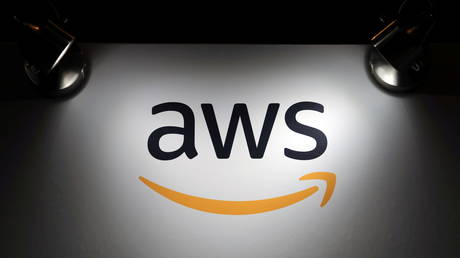 The logo of Amazon Web Services (AWS)