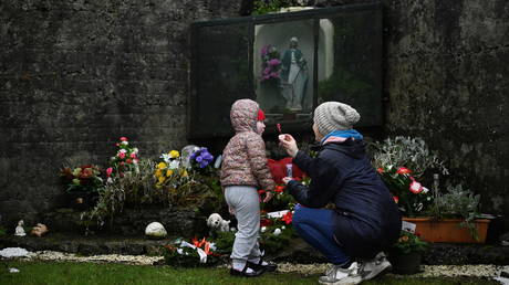 The site of the former Tuam mother and baby home, where the bodies of 796 babies were discovered, Ireland, January 12, 2021