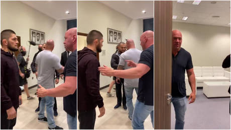 Russian UFC champion Khabib Nurmagomedov and Dana White have begun talks © Instagram / danawhite