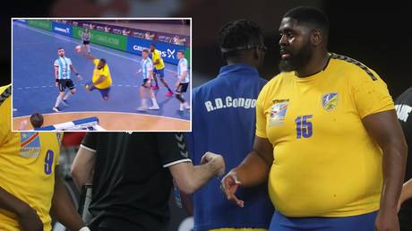 ‘Don’t judge a book by its cover’: Larger-than-life 240lbs Congo handball star takes World Championships by storm (VIDEO)