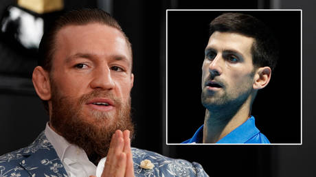 UFC star Conor McGregor (left) has told Novak Djokovic and Australian Open tennis aces not to complain about Covid-19 rules © Mike Blake / Reuters | © Action Images / Paul Childs via Reuters