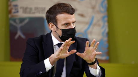 French President Emmanuel Macron, January 21, 2021. © Yoan Valat / Pool via REUTERS