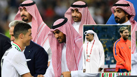 Football stars Cristiano Ronaldo (far left) and Lionel Messi (far right) have visited Saudi Arabia © Waleed Ali I/ Reuters | © Ibraheem Al Omari / Reuters