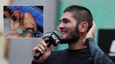 Khabib responded after McGregor was brutally knocked out at UFC 257. © Reuters / Twitter