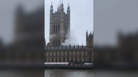VIDEO shows smoke rising over Houses of Parliament in London. Alarm heard, no confirmed emergency at present