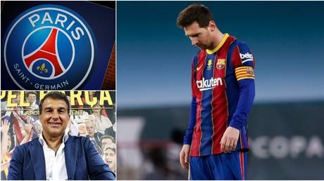 Laporta has warned PSG off a public pursuit of Messi. © Reuters