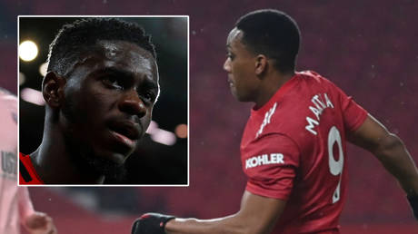 Manchester United football stars Axel Tuanzebe (left) and Anthony Martial have suffered racist abuse © Action Images / Jason Cairnduff via Reuters | © Laurence Griffiths / Reuters
