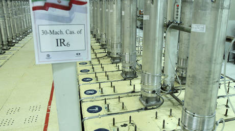 Centrifuge machines in Natanz uranium enrichment facility, central Iran, November 5, 2019