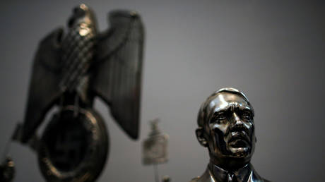 FILE PHOTO: Bust of Hitler displayed at the Holocaust museum in Buenos Aires