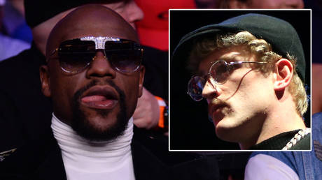 Floyd Mayweather (left) has postponed boxing Logan Paul © Joe Camporeale / USA Today Sports | © Tom Jacobs / Action Images via Reuters