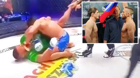 Post-fight clash: Shamil Musaev and Uros Jurisic