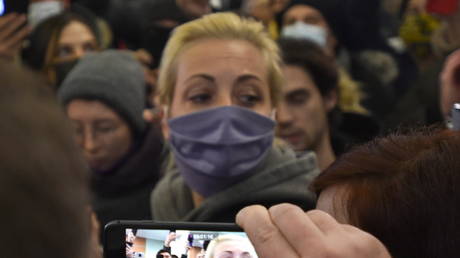 Wife of Alexey Navalny detained amid unsanctioned protest in Moscow