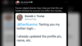 Trump staffer suspended on Twitter after ‘offering’ account to president