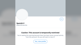 Twitter RESTORES account of Sputnik-V, Russia’s coronavirus vaccine, restricted over suspicious log-in