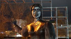 Scary statue for sale! Much-derided monument to Russian girl put up for auction after local residents demand its removal