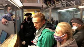 WATCH Russian opposition figure Navalny being detained at passport control at Moscow airport