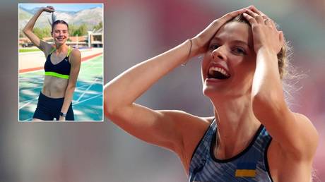 Ukrainian teen sensation Mahuchikh clears the bar at 2.06m, threatening to dethrone Maria Lasitskene in women&rsquo;s high jump