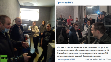 (L) © RT; (R) © t.me/msuprotest