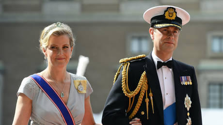 The Earl and Countess of Wessex at an event in Stockholm, Sweden, June 2015. © Jonathan Nackstrand / AFP