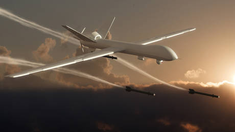 Unmanned Aerial Vehicle (UAV), 3d rendered image