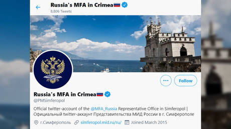 Ticked off: Ukraine launches campaign to force Twitter to strip blue checkmark from Russian Foreign Ministry&rsquo;s Crimean account