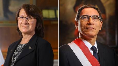 Pilar Mazzetti (L) and Martin Vizcarra (R). Photos courtesy of the Presidency of Peru.