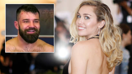 Miley Cyrus (right) has flirted with Julian Marquez on Twitter after his pre-Valentine's Day UFC 258 win © YouTube / ESPN MMA | © Eduardo Munoz / Reuters