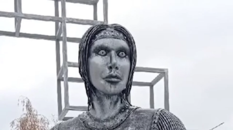 Torn down after terrifying residents of Russian city, much-mocked dead-eyed &lsquo;Zombie Angelina Jolie&rsquo; monument sold off for $35,500