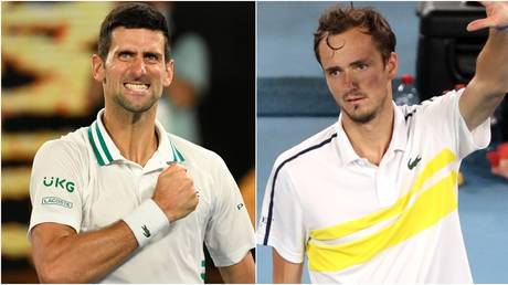 Novak Djokovic and Danill Medvedev meet in the Australian Open final. © Reuters