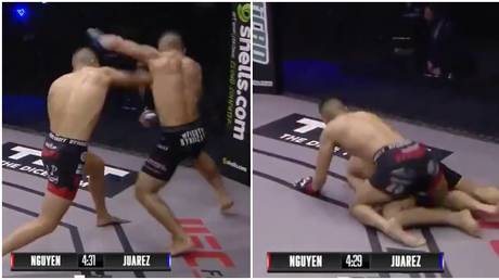 &lsquo;Absolutely disgusting&rsquo;: Outrage as MMA fighter Nguyen HAMMERFISTS opponent&rsquo;s unconscious body &ndash; but star defends actions (VIDEO)