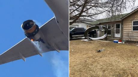 United Airlines Flight 328 returns to Denver International Airport starboard engine on fire, February 20, 2021