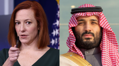 Jen Psaki and Prince Mohammed Bin Salman © Reuters / Jonathan Ernst and Bandar Algaloud
