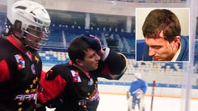 ‘He hit him until the stick broke’: Ice hockey aces’ horror as shock clips show player soaked in blood from brutal beating (VIDEO)