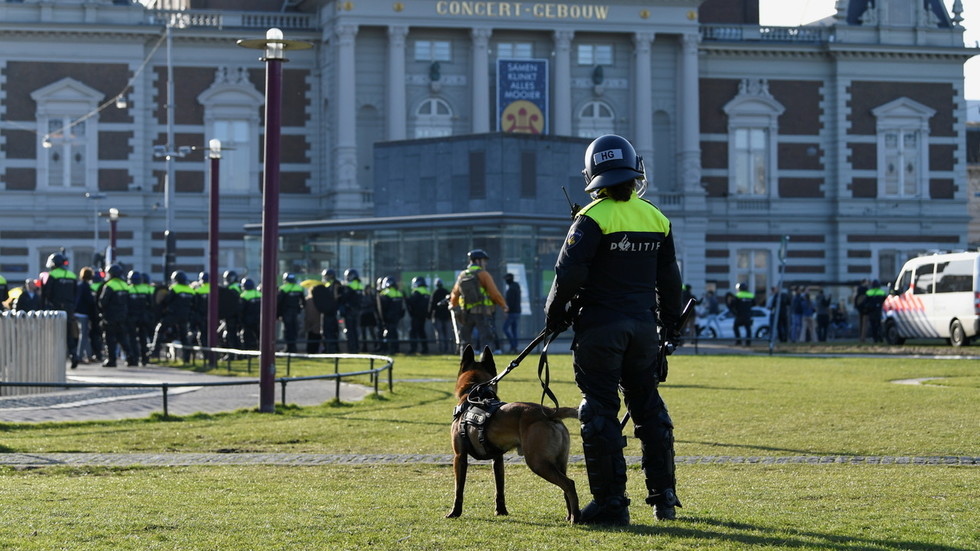 Download Dozens arrested at Dutch anti-lockdown protest as demonstrators carried mock coffin mourning ...