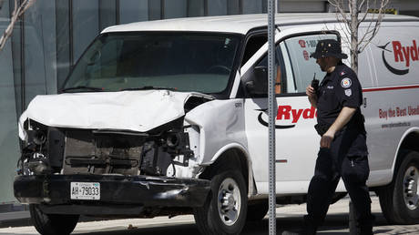 The rented van used to kill 10 people in Toronto, Canada, in 2018. (FILE PHOTO)